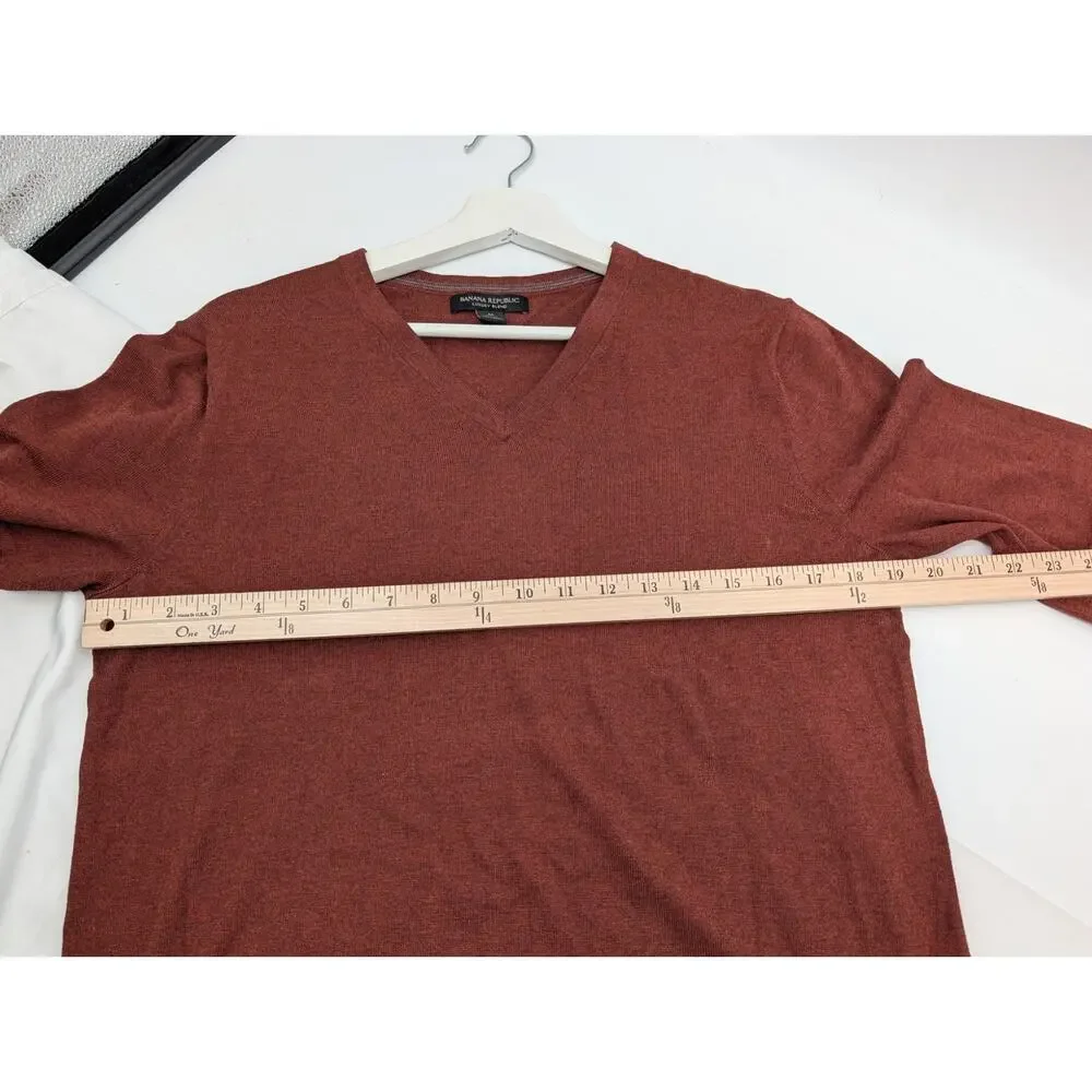 Banana Republic Silk Cotton Cashmere Men's Sweater Medium Luxury Blend Career